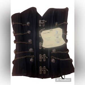Black steampunk corset